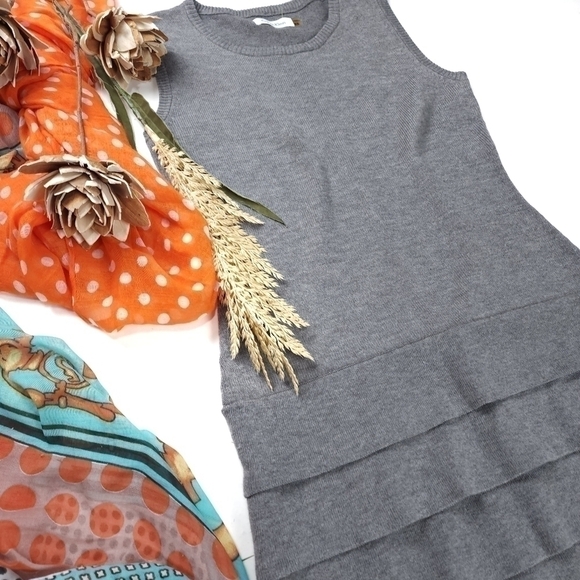 Calvin Klein Grey Sweater Dress Sz Xs - Picture 9 of 9